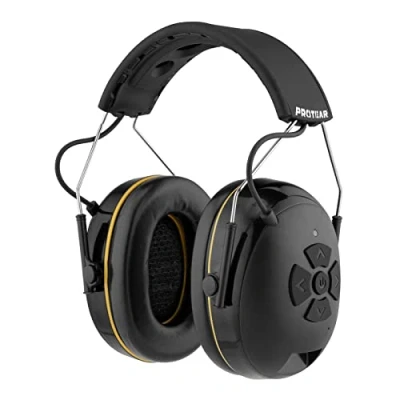 Afbeelding van PROTEAR (opgewaardeerd) E6850 oorbeschermers met Bluetooth 5.1, hifi luidsprekers, 48 uur + speeltijd, ideale veiligheidsoorkappen voor maaien, houtbewerking, SNR 30dB