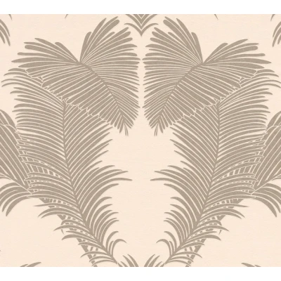Afbeelding van AS Creation Trendwall 2 37959 1 379591 Beige Palmblad / Zilver