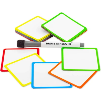 Afbeelding van Whiteboard Scrum Magneten met stift 25 stuks Mix 5 kleuren kader 7,5 x 7,5cm Post it notes voor Magneetbord en Koelkast
