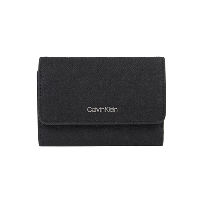 Afbeelding van Calvin Klein MUST Small Trifold Portemonnee, Dames, Maat: One Size, Black mono