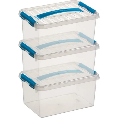 Afbeelding van 3x Kunststof stapelbare opbergbak 6 liter 30 x 20 14 cm Opbergbox
