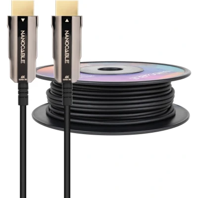 Afbeelding van HDMI Kabel NANOCABLE 10.15.2030 30 m Zwart 4K Ultra HD 18 Gbps
