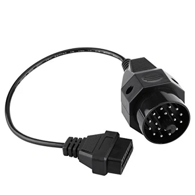 Afbeelding van 20 pins OBD1 tot 16 Pin OBD2 adapterstekker scanner kabel adapter stekker diagnosekabel verlengkabel ronde diagnosescanner adapterkabel voor E36 E38 E39 E46 E53 X5 Z3