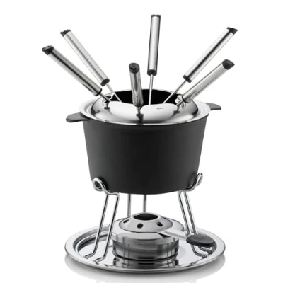 Afbeelding van Fondueset Kela Comore voor 6 Personen Zwart 800ml