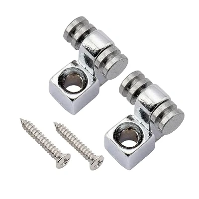 Afbeelding van Musiclily Pro Metaal Snaargeleiders met Roller String Guides voor Strat Stratocaster Tele Telecaster Elektrische Gitaar, Chroom(2 Stuks)