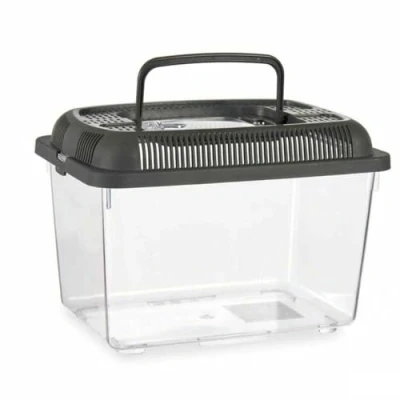 Afbeelding van Vissenkom Met handvat Medium Antraciet Plastic 3 L 17 x 16 24 cm (12 Stuks)