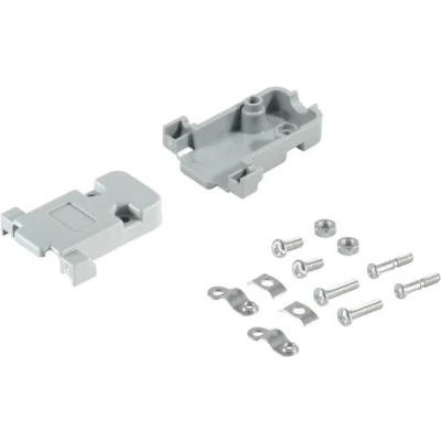 Afbeelding van connector behuizing voor seriële RS232 9 pins SUB D plastic / grijs