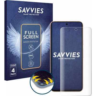 Afbeelding van Savvies Screenprotector voor Google Pixel 8 Folie Beschermfolie transparant volledig dekking (4 Stuks)