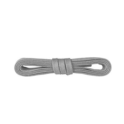 Afbeelding van Deftige Gewaxte Platte Schoenveters, 100% Fijn Katoen, Kleurrijke Mode, 5 mm 0.19 inch Breedte, Vele Kleuren en Lengtes, Gemaakt in Europa door Kaps (75 cm 29 4 paar ogen / 83 Lichtgrijs)