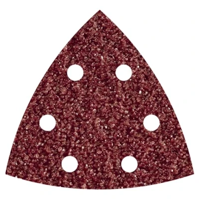 Afbeelding van Wolfcraft 1851000 Deltaschuurpapier Met klittenband, Geperforeerd Korrelgrootte 60 Hoekmaat 95 mm 5 stuk(s)