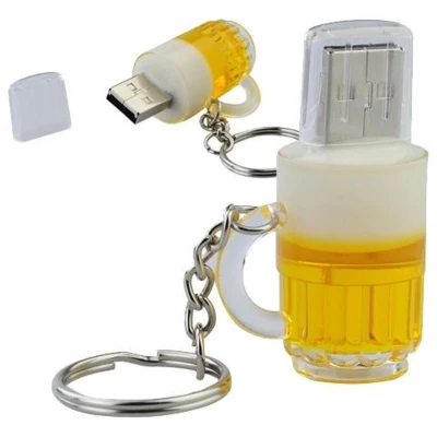 Afbeelding van Ulticool USB stick Bierglas 128 GB Drank Bier Geel grappige gadgets cadeau mannen gadget