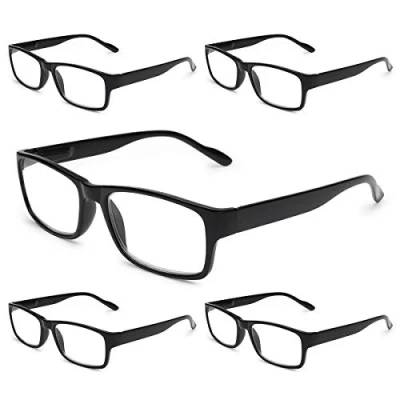 Afbeelding van Gaoye 5 pack Reading Glasses Blue Light Blocking,Spring Hinge Readers for Women Men Anti Glare Filter Lightweight Eyeglasses (5 Black, 0.75)