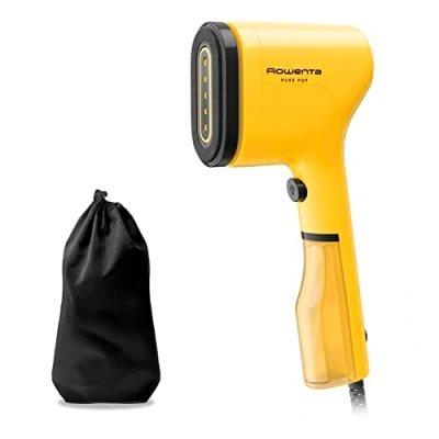 Afbeelding van Rowenta Pure Pop DR2026 stoomborstel, 1300 W, stoomcapaciteit tot 20 g/min, maakt glad en reinigt, verwijdert pluisjes haren, omkeerbare borstelkoppen, reisdesign, geel