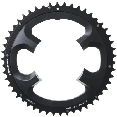 Afbeelding van Stronglight Compatible Shimano 105 Di2 110 Bcd Kettingblad Zwart 50t
