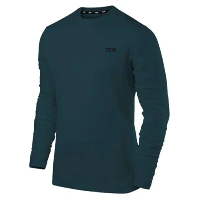 Afbeelding van TCA Mannen Element Lange Mouw Ronde Hals Hardloop Top Blauw, M