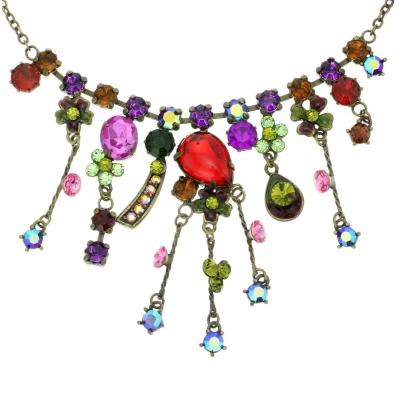Afbeelding van Behave Multi color ketting met steentjes