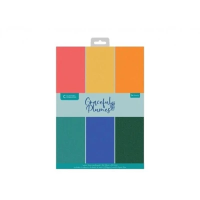 Afbeelding van CC Graceful Plumes Luxury Linen Card Pack A4
