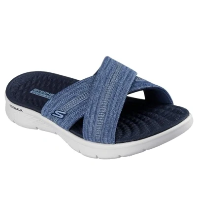Afbeelding van Skechers Dames O t g GO Walk Flex sandaal onder de indruk, Navy textiel, 36 EU
