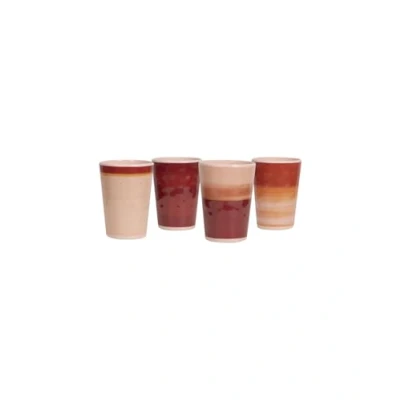 Afbeelding van Bo Camp Beker Halo 400 ml 4 Stuks Melamine Terra