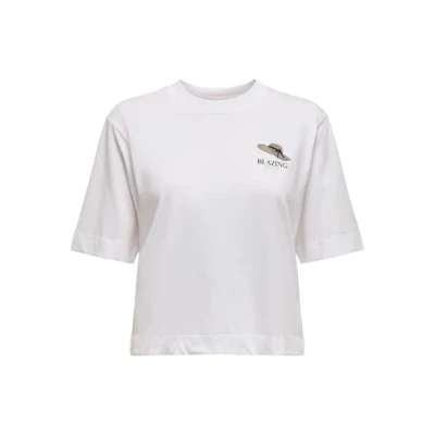 Afbeelding van ONLY Onlvita LIFE Summer Tshirt print, Dames, Maat: XS, Bright white
