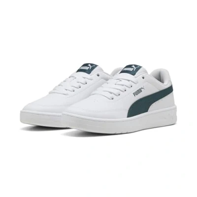 Afbeelding van Puma Court Classic Clean JR Sneaker, Wit Groen Terrein, 6 UK, 39 EU