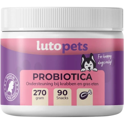 Afbeelding van Anti Jeuk &amp; Poten likken Anaalklieren Ondersteunt Darmflora Spijsvertering Probiotica prebiotica voor honden als snoepje 90 Chews kip smaak Woofies