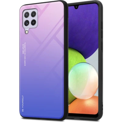 Afbeelding van Cadorabo Hoesje geschikt voor Samsung Galaxy A22 4G / M22 M32 in ROZE BLAUW Tweekleurige beschermhoes