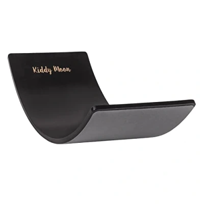 Afbeelding van KiddyMoon houten evenwichtsbord voor kinderen, baby&#039;s montessori speelgoed, evenwicht, evenwicht wiebelbord zwart