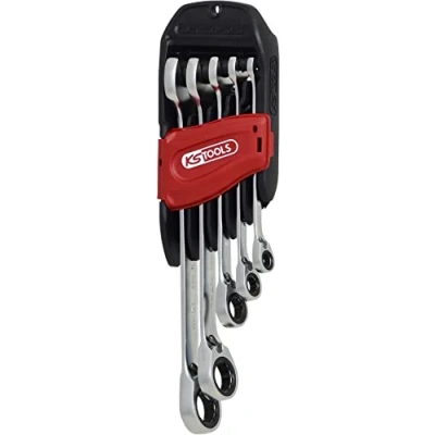 Afbeelding van KS Tools 503.4955 GEARplus RINGSTOP Ratelringsteeksleutelset, omschakelbaar, 5 dlg