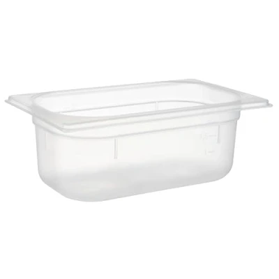 Afbeelding van APS 82130 GN 1/4 polypropyleen transparante container met litersschaal, 26, 5 x 16, 2 10 cm 2,5 ltr.