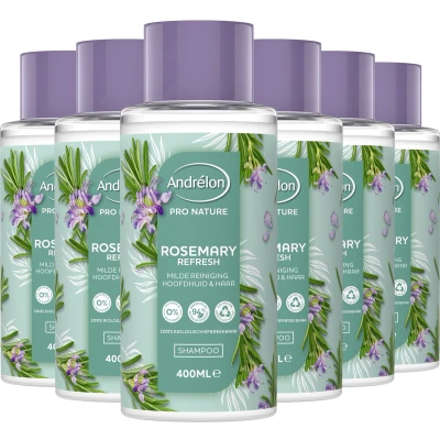 Afbeelding van 6x Andrelon Shampoo Rosemary Refresh 400 ml