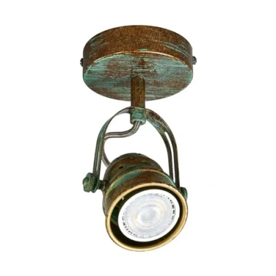 Afbeelding van Lindby wandlamp 1licht metaal H: 9.5 cm GU10 kopergroen