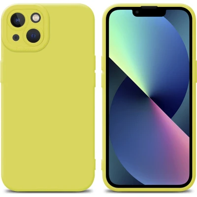 Afbeelding van Cadorabo Hoesje geschikt voor Apple iPhone 14 PLUS in FLUID GEEL Beschermhoes TPU silicone Cover Case