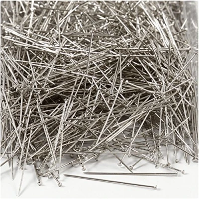 Afbeelding van Rechte pinnen, L: 38 mm, zilver, 500 g