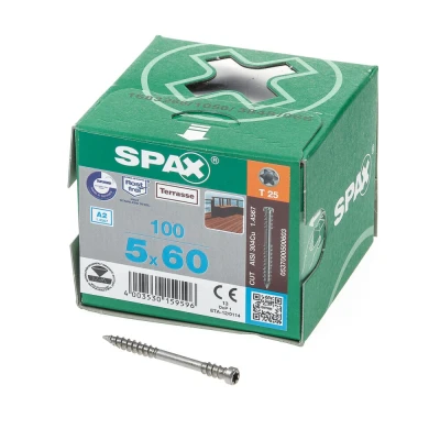 Afbeelding van Spax Vlonderschroef RVS T Star T25 5.0 x 60mm