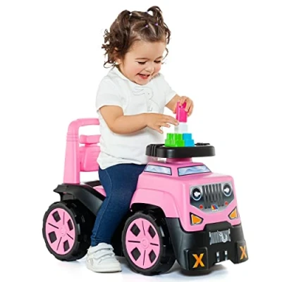 Afbeelding van Driewieler Moltó 3x1 Wheels &amp; Blocks 10 Onderdelen 89 cm Roze
