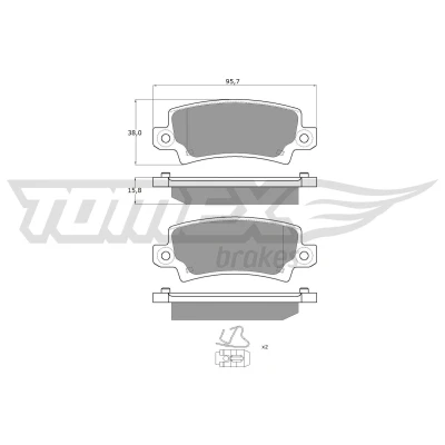 Afbeelding van Remblokkenset, schijfrem TOMEX Brakes TX 13 75