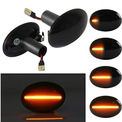 Afbeelding van OZ LAMPE 2 Stks LED Dynamische Side Indicator voor Mini Cooper R55 Clubman R56 Hatch R57 Convertible R58 Coupe R59 Roadster, Canbus Foutloos Auto Richtingaanwijzer Licht, Sequentiële Marker