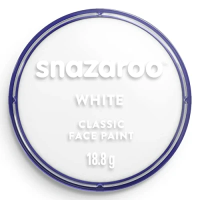 Afbeelding van Snazaroo 1118000 Kinderschmink, huidvriendelijke hypoallergene gezichtsmake up op waterbasis, vrij van parabenen 18ml Pot, White