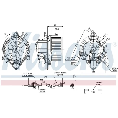 Afbeelding van Nissens Kachelventilatormotor /wiel 87042