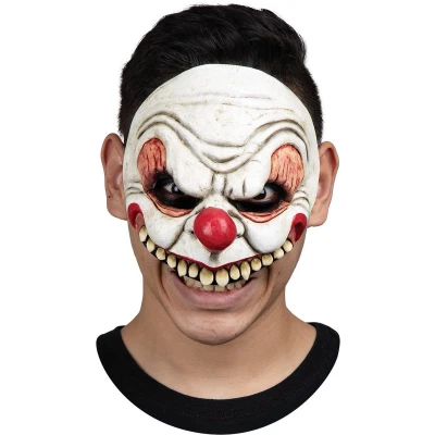 Afbeelding van Partychimp Halfmasker Creepy Clown Halloween Masker voor bij Kostuum Volwassenen Carnaval Latex One Size