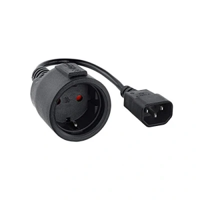 Afbeelding van C14 naar Schuko Voedingskabel NANOCABLE 10.22.0901 (25 cm)