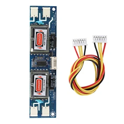 Afbeelding van CCFL 4 lampige hogedruk omvormer plaat met kleine aansluiting voor 10 26 inch LCD achtergrondverlichting 28 V 6 pins printplaat