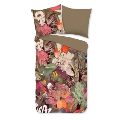 Afbeelding van Bloemen Dekbedovertrek 135x200 cm Multi Kleur 1 Persoons 100% Katoen Oeko Tex Gecertificeerd