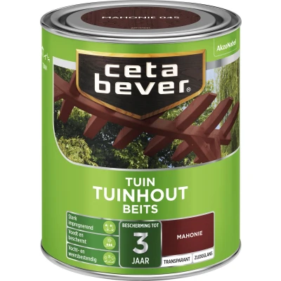 Afbeelding van Ceta Bever Tuinbeits Tuinhout Transparant 045 Mahonie Blanke lak &amp; Beits