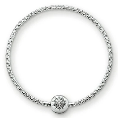 Afbeelding van Thomas Sabo damesarmband klapslot Medailon 925 zilver 21 cm KA0001 001 12 L22