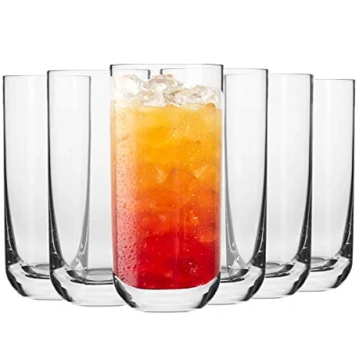Afbeelding van KROSNO Hoog Water Sap Drinkglazen Set van 6 360 ml Glamour Collectie Perfect voor Thuis, Restaurants en Feesten Vaatwasser Bestendig
