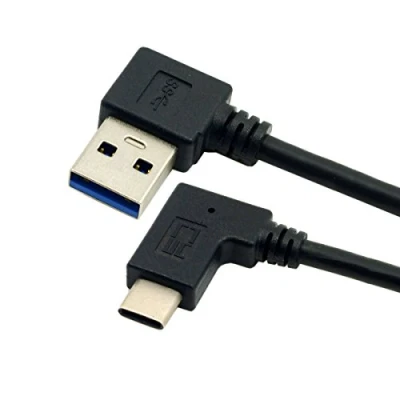 Afbeelding van CY Omkeerbare USB 3.1 C Hoek tot 90 Graden Links Hoekig Een Mannelijke Datakabel voor Macbook &amp; Tablet Mobiele Telefoon