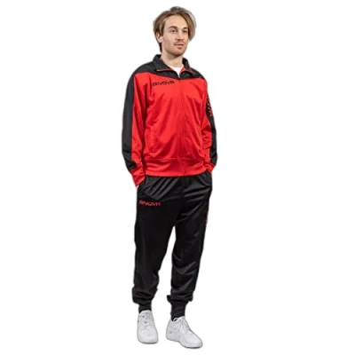 Afbeelding van Givova TR036 1210 XL Roma Triacetaat pak, Rood/Zwart,