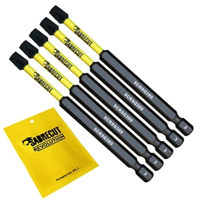 Afbeelding van 5 x SabreCut SCRSQ389_5 89mm SQ3 Vierkante Magnetische Impact Schroevendraaier Bits Set Single Ended Heavy Duty Compatibel met Dewalt Milwaukee Bosch Makita en anderen